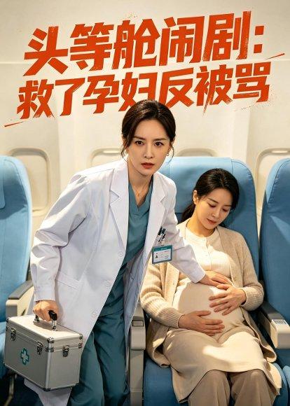 《头等舱闹剧:救了孕妇反被骂(68集)Ai短剧(百度网盘)》短剧封面