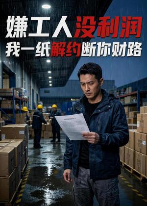 《嫌工人没利润，我一纸解约断你财路（60集）AI短剧（夸克网盘）》短剧封面