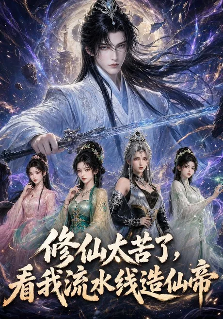 《修仙太苦了，看我流水线造仙帝（123集）AI短剧（夸克网盘）》短剧封面