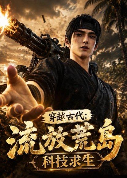 《穿越古代:流放荒岛科技求生(65集)(百度网盘)》短剧封面