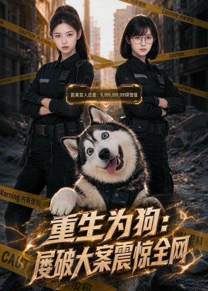 《重生为狗：屡破大案震惊全网（73集）AI短剧（百度网盘）》短剧封面