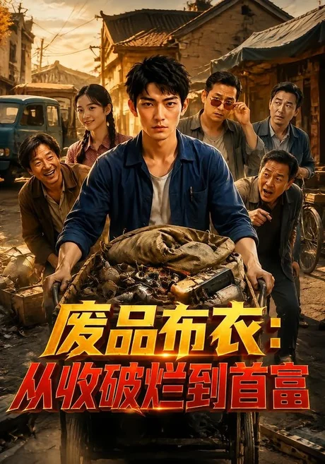 《废品布衣：从收破烂到首富（98集）（夸克网盘）》短剧封面