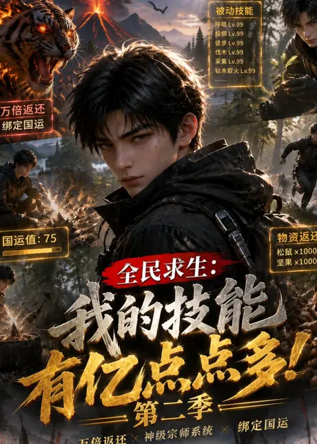 《全民求生:我的技能有亿点点多第二季(79集)(夸克网盘)》短剧封面