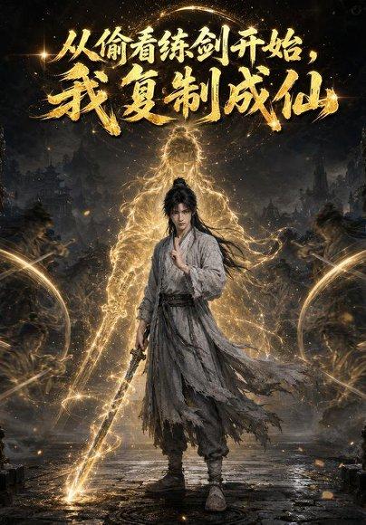 《从偷看练剑开始,我复制成仙(74集)(百度网盘)》短剧封面