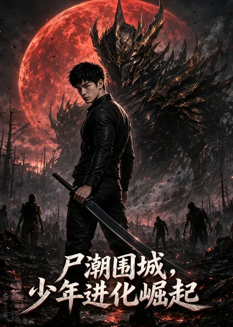 《尸潮围城,少年进化崛起(80集)(夸克网盘)》短剧封面