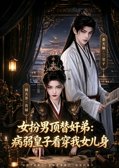 《女扮男顶替奸弟:病弱皇子看穿我女儿身(33集)(夸克网盘)》短剧封面
