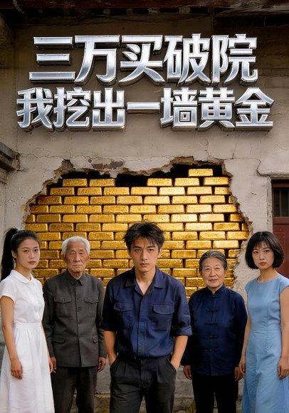 《三万买破院，我挖出一墙黄金（76集）Ai短剧（百度网盘）》短剧封面