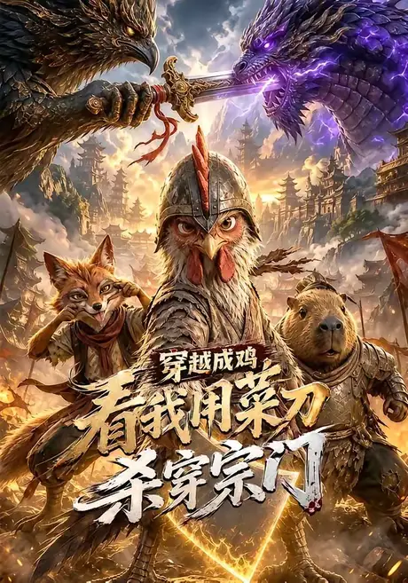《穿越成鸡,看我用菜刀杀穿宗门(72集)(夸克网盘)》短剧封面
