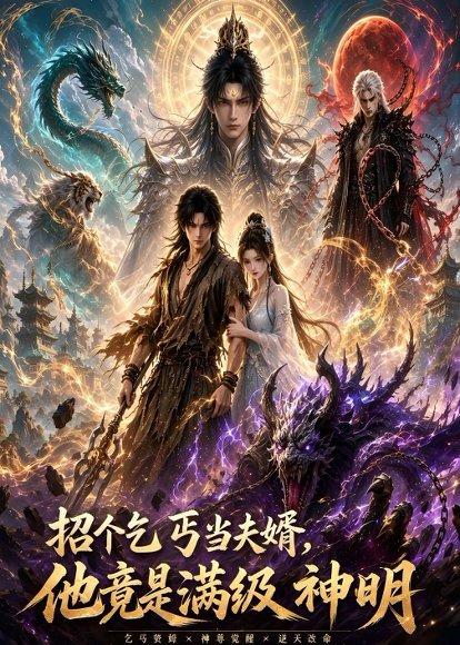 《招个乞丐当夫婿，他竟是满级神明（53集）（百度网盘）》短剧封面