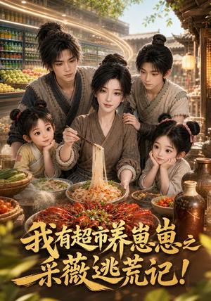 《我有超市养崽崽之采薇逃荒记！（100集）（夸克网盘）》短剧封面