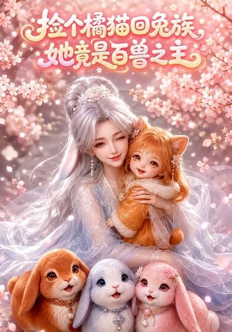 《捡个橘猫回兔族，她竟是百兽之主（68集）（夸克网盘）》短剧封面