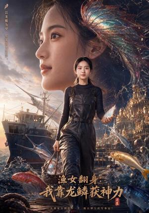 《渔女翻身:我靠龙鳞获神力(115集)AI短剧(夸克网盘)》短剧封面
