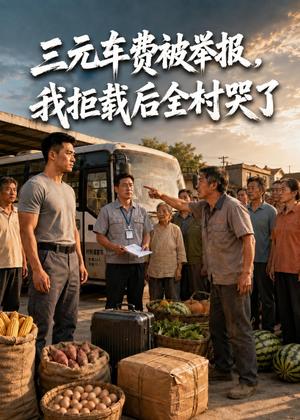 《三元车费被举报，我拒载后全村哭了（48集）Ai短剧（夸克网盘）》短剧封面