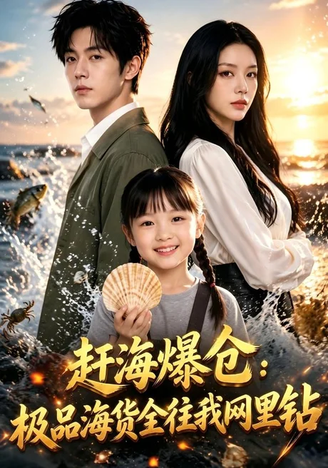 《赶海爆仓：极品海货全往我网里钻（80集）AI短剧（夸克网盘）》短剧封面