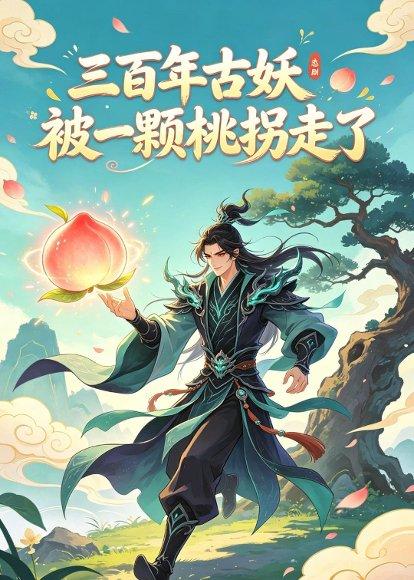 《三百年古妖被一颗桃拐走了(68集)(百度网盘)》短剧封面