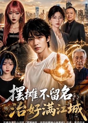 《摆摊不留名,治好满江城(70集)AI短剧(夸克网盘)》短剧封面