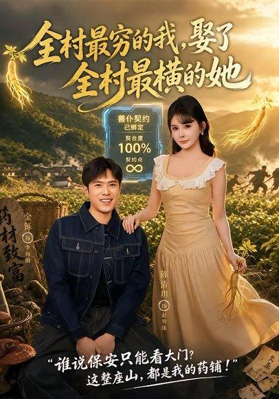 《全村最穷的我,娶了全村最横的她(72集)金铄&陈清玥(百度网盘)》短剧封面