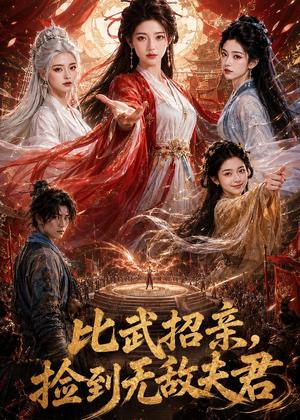 《比武招亲，捡到无敌夫君（75集）AI短剧（夸克网盘）》短剧封面