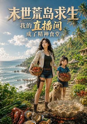 《末世荒岛求生:我的直播间成了精神食堂(63集)(夸克网盘)》短剧封面