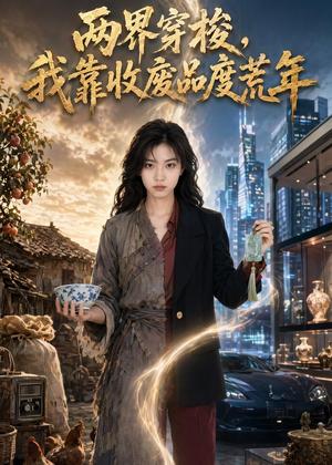 《两界穿梭,我靠收废品度荒年(50集)(夸克网盘)》短剧封面