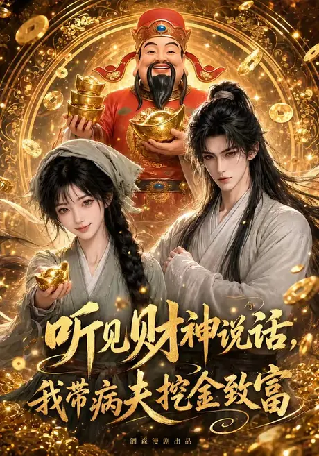 《听见财神说话,我带病夫挖金致富(125集)(夸克网盘)》短剧封面