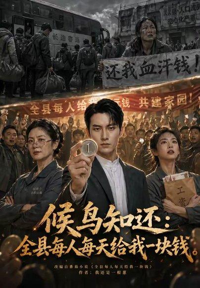 《候鸟知还:全县每人每天给我一块钱(69集)(百度网盘)》短剧封面