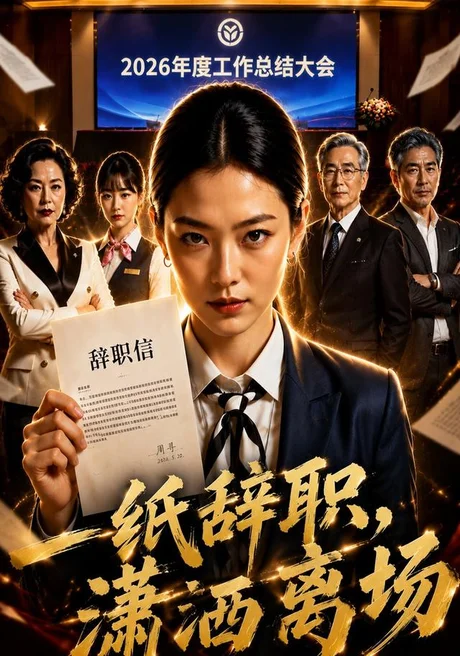 《一纸辞职,潇洒离场(60集)AI短剧(夸克网盘)》短剧封面