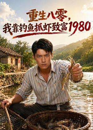 《重生八零,我靠钓鱼抓虾致富1980(111集)AI短剧(夸克网盘)》短剧封面