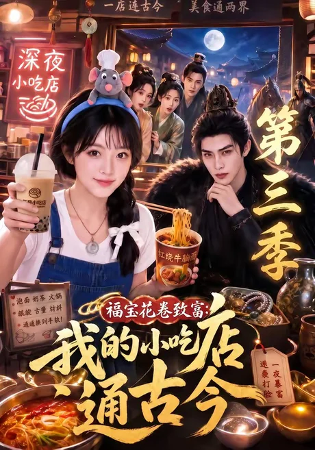 《福宝花卷致富:我的小吃店通古今第三季(245集)(夸克网盘)》短剧封面