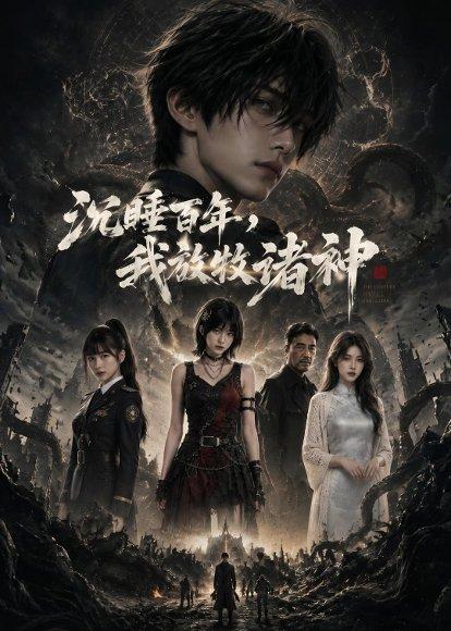 《沉睡百年,我放牧诸神(80集)AI短剧(百度网盘)》短剧封面