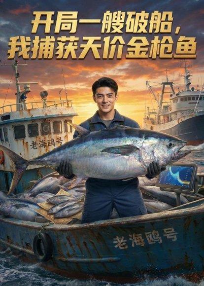 《开局一艘破船,我捕获天价金枪鱼(49集)Ai短剧(百度网盘)》短剧封面