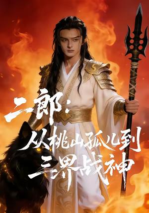 《二郎从桃山孤儿到三界战神(50集)AI短剧(夸克网盘)》短剧封面