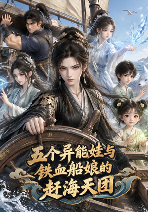 五个异能娃与铁血船娘的赶海天团 《五个异能娃与铁血船娘的赶海天团》短剧封面