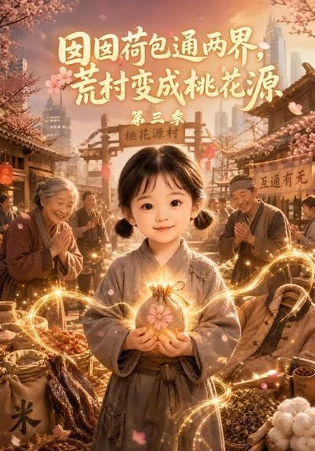 《囡囡荷包通两界,荒村变成桃花源第三季(82集)(夸克网盘)》短剧封面