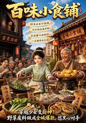 《百味小食铺(32集)动漫(夸克网盘)》短剧封面