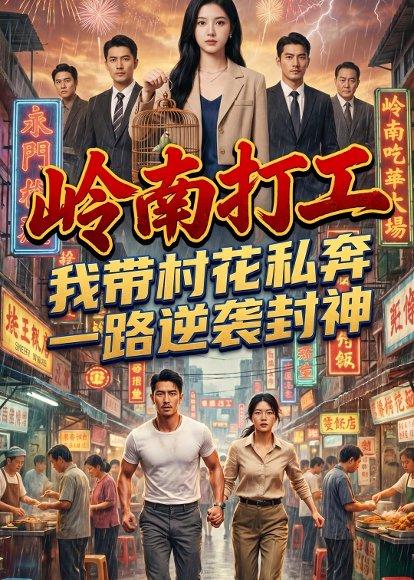 《岭南打工：我带村花私奔，一路逆袭封神（80集）Ai短剧（百度网盘）》短剧封面