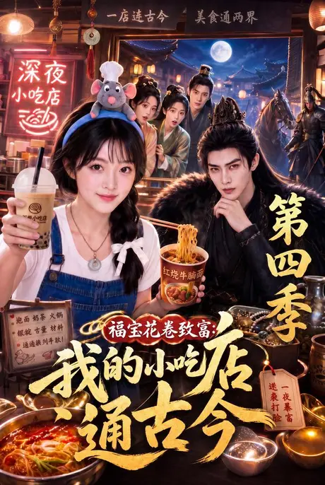 《福宝花卷致富:我的小吃店通古今第四季(305集)(夸克网盘)》短剧封面