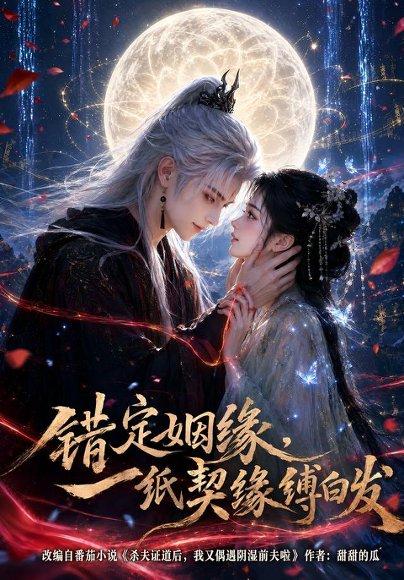 《错定姻缘,一纸契缘缚白发(61集)(百度网盘)》短剧封面