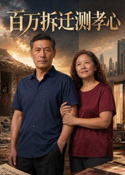 《百万拆迁测孝心（52集）（百度网盘）》短剧封面