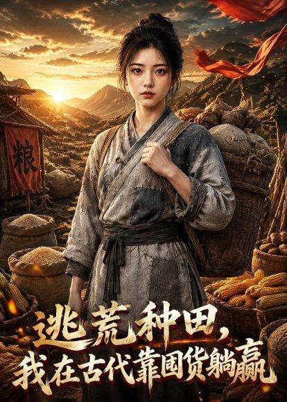 《逃荒种田，我在古代靠囤货躺赢（112集）（百度网盘）》短剧封面