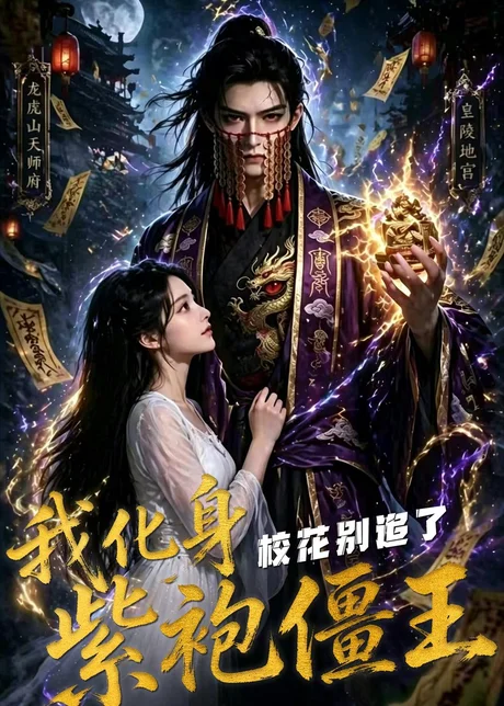 《我化身紫袍僵王,校花别追了!(90集)(夸克网盘)》短剧封面