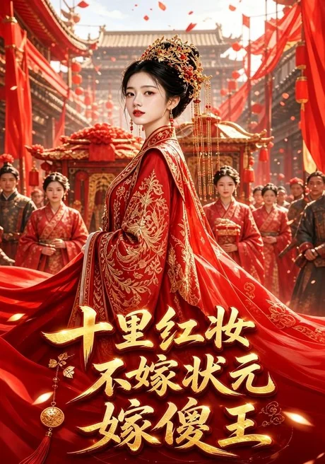 《十里红妆不嫁状元嫁傻王(103集)AI短剧(夸克网盘)》短剧封面