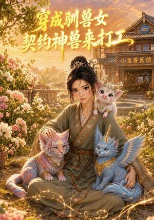 《穿成驯兽女，契约神兽来打工（38集）AI短剧（夸克网盘）》短剧封面