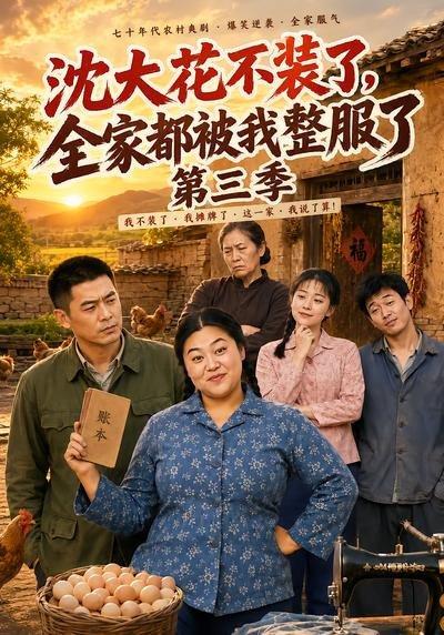 《沈大花不装了,全家都被我整服了第三季(62集)(百度网盘)》短剧封面