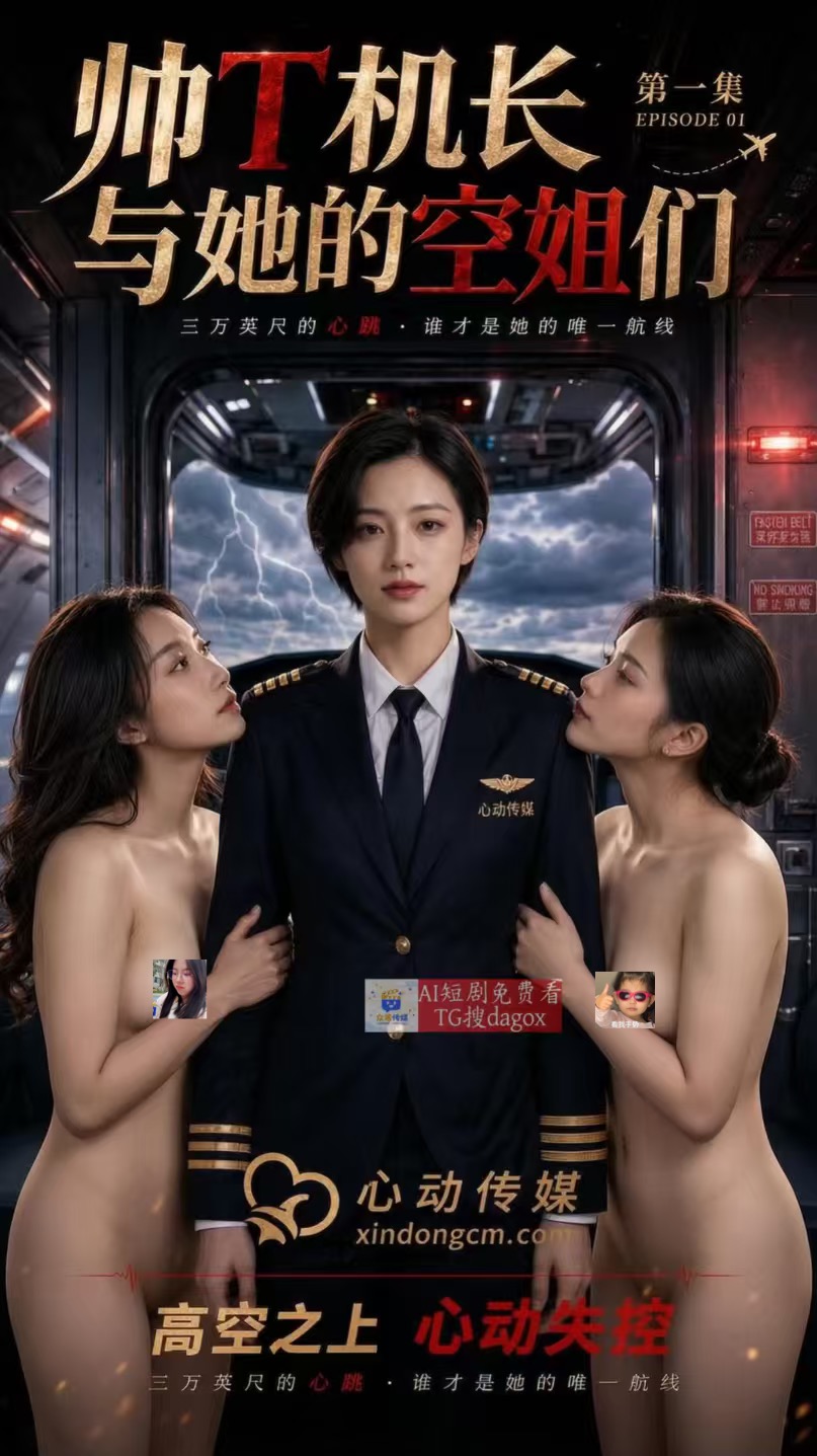 AI擦边短剧:帅T机长与她的空姐们 《AI擦边短剧:帅T机长与她的空姐们》短剧封面