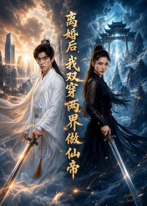 《离婚后，我双穿两界做仙帝（40集）AI短剧（夸克网盘）》短剧封面