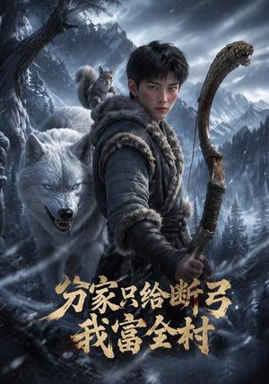 《分家只给断弓,我富全村(54集) AI短剧(夸克网盘)》短剧封面