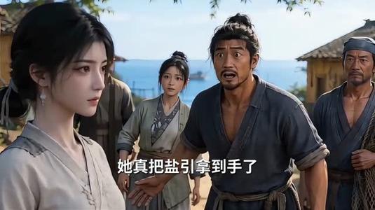 《荒年捡夫，我带全家赶海暴富（118集）（夸克网盘）》短剧封面