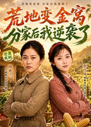 《荒地变金窝,分家后我逆袭了(60集)AI短剧(夸克网盘)》短剧封面