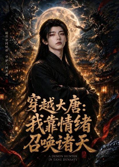 《穿越大唐:我靠情绪召唤诸天(30集)AI短剧(百度网盘)》短剧封面